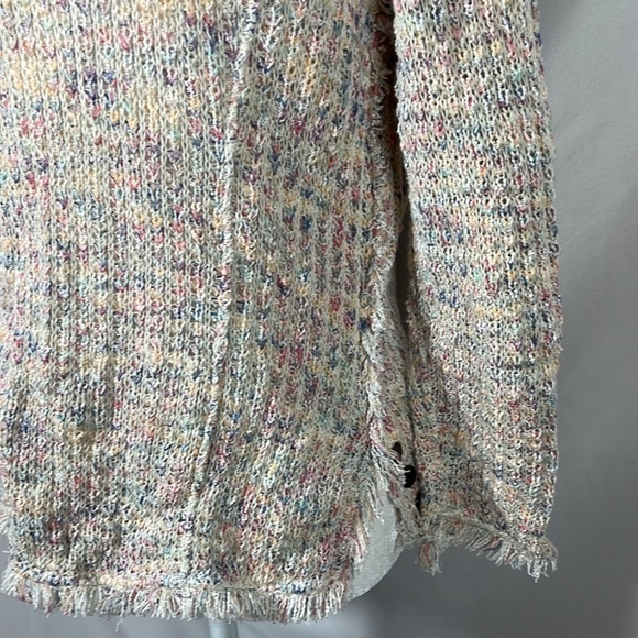 Nic+Zoe Pastel Fringe Linen Blend Cardigan Cover-up Womens Size XS - Picture 8 of 11